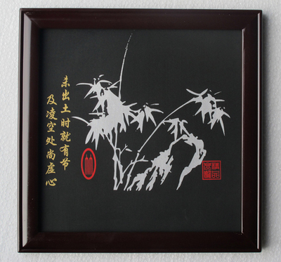 金福活性炭雕工艺品 以竹为韵，净化居室的艺术壁挂