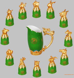 十二生肖阿富汗玉艺术酒具 融合文化与工艺的高档茅台酒杯